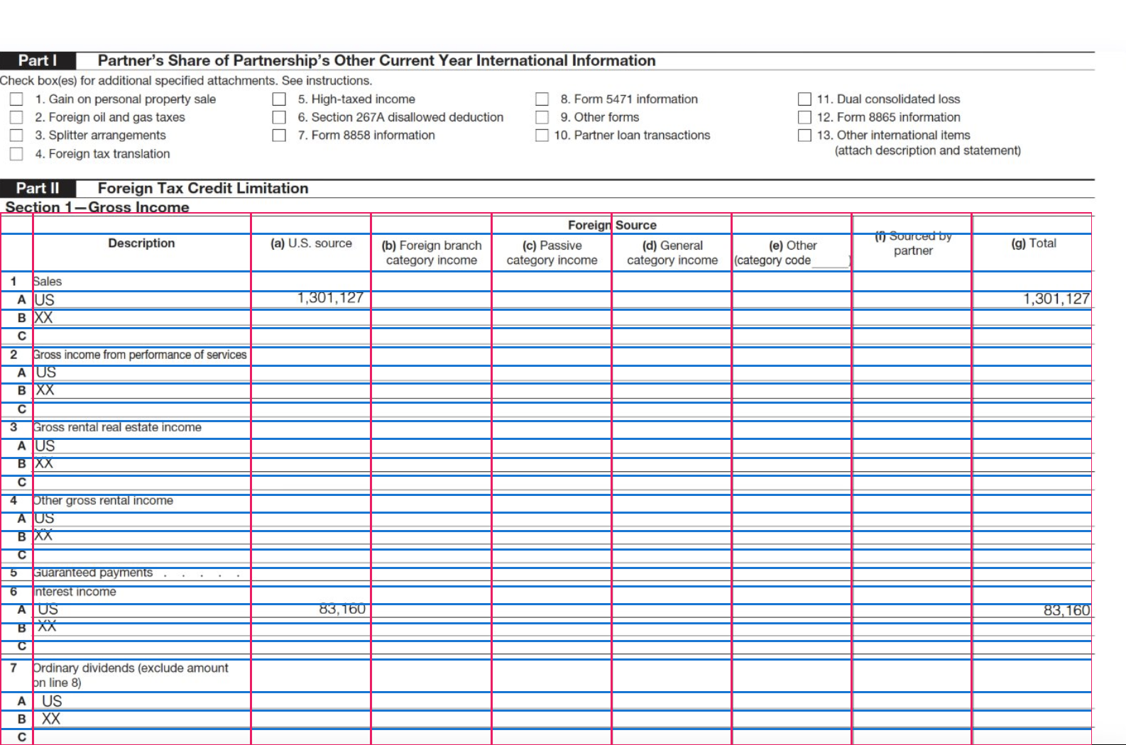 Table recognition